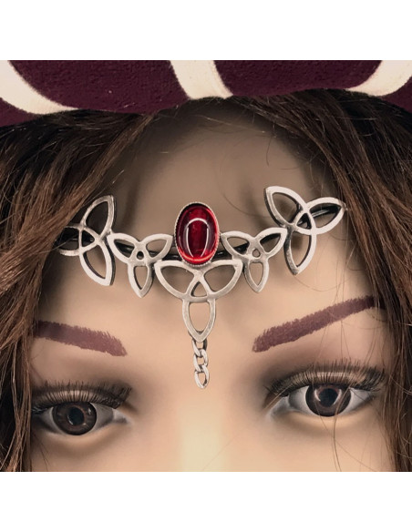 Tiara com pérolas de cristal