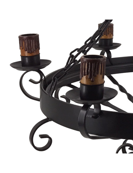 Correntes de forja de lâmpadas, 6 lâmpadas