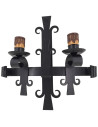 Aplicar ferro forjado medieval, 2 luzes