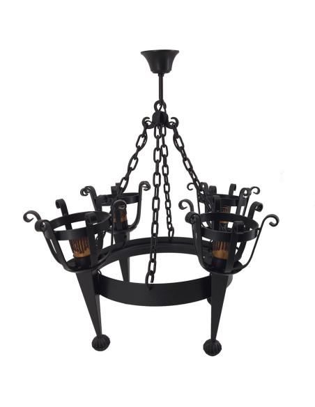 Lâmpada de forja 4 tochas