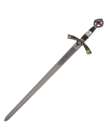 Espada templária de cadete condecorada. 76 cm.