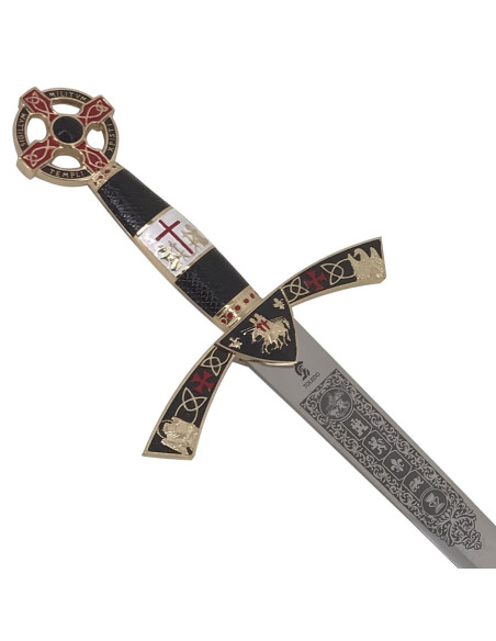 Espada Templária de cadete de ouro. 76 cm.