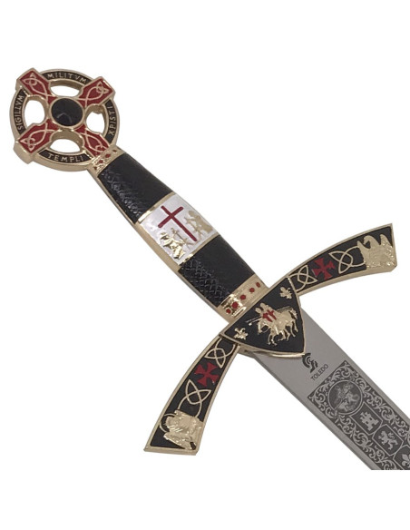 Espada Templária de cadete de ouro. 76 cm.