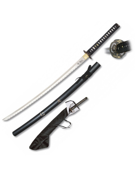 Carbon Steel Katana + caso + suporte