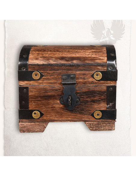 Arca medieval com pedras coloridas (10x7 cms.)