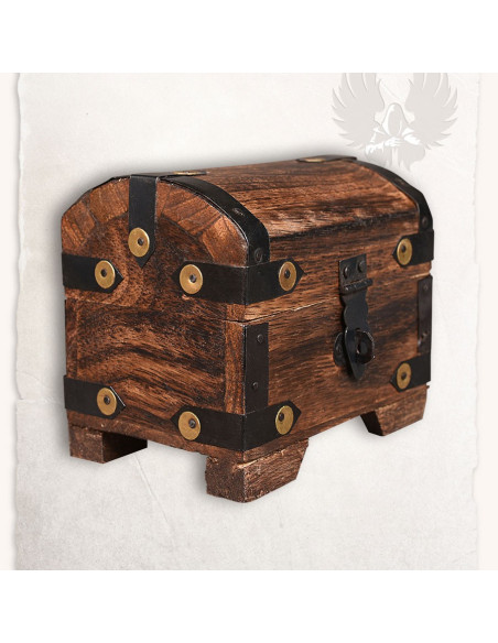 Arca medieval com pedras coloridas (10x7 cms.)