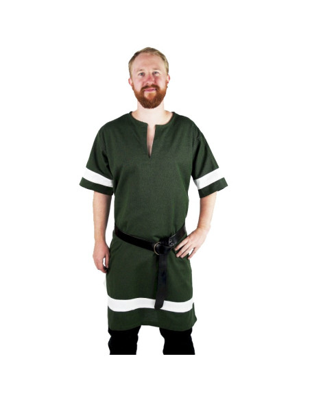 Túnica Romana Verde-Branca