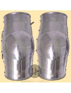 Par de cotoveleiras medievais em aço 2