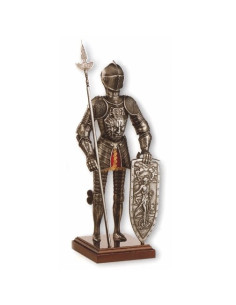 Armadura de cavaleiro medieval em miniatura Águia, 42 cms.