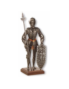 Armadura de cavaleiro medieval em miniatura Águia, 42 cms.