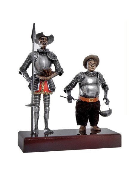 Miniatura Dom Quixote e Sancho Pança, 24 cms.