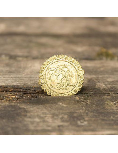 Conjunto de 200 moedas medievais de leão dourado 2