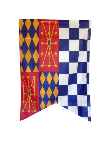 Estandarte medieval cuadros-rombos (150x100 cms.)