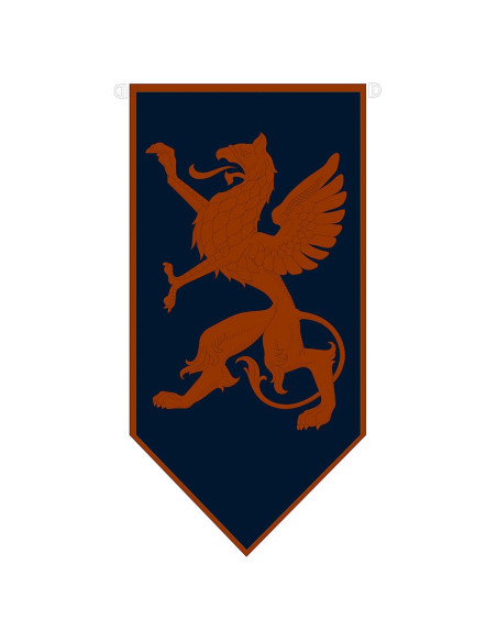 Estandarte de dragão medieval galopante