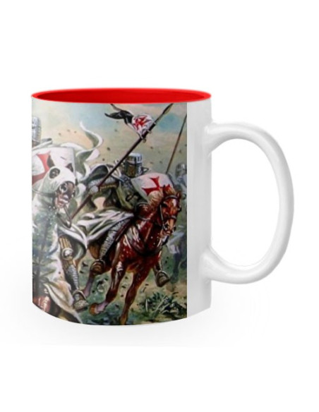 Caneca Cerâmica luta Cavaleiros Templários
