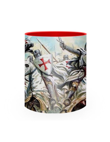 Caneca Cerâmica luta Cavaleiros Templários