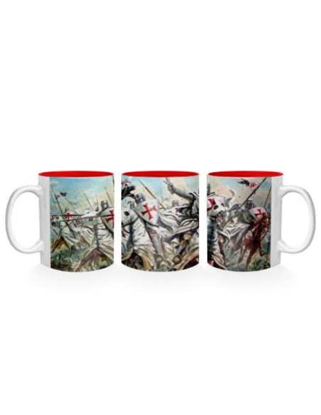Caneca Cerâmica luta Cavaleiros Templários