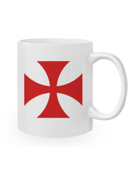 Caneca de Cerâmica Cruz Templária