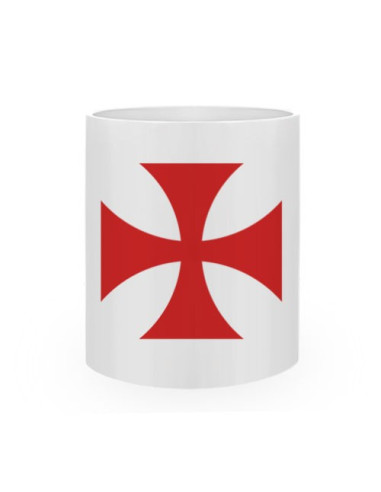 Caneca de Cerâmica Cruz Templária