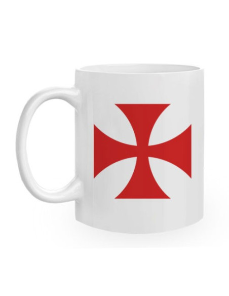 Caneca de Cerâmica Cruz Templária