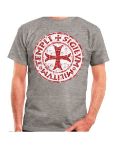 Camiseta cinza Cross-Legend Templar, manga curta