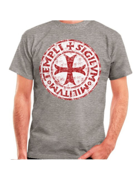 T-shirt Grey Cross-Legend Templar, manga curta