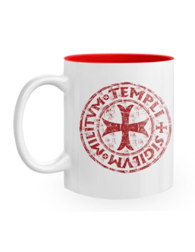 Caneca de Cerâmica Templária Selo Cruzado