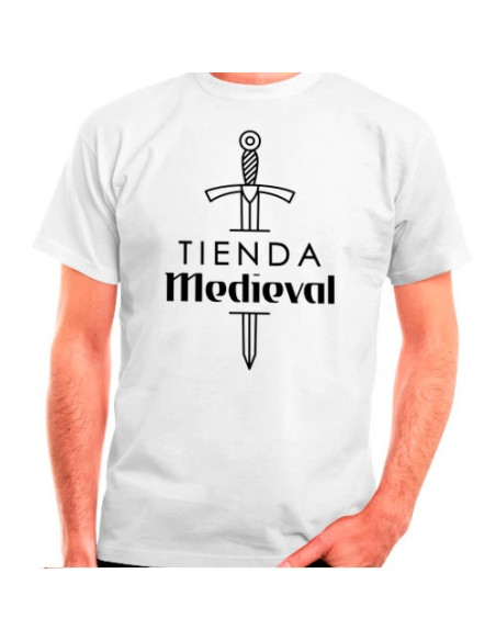 T-shirt branca da Medieval-Shop