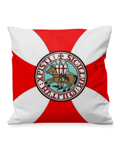 Almofada medieval Cruz Paté e Escudo dos Templários