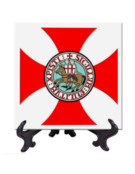 Azulejo Cruz Pate e Cavaleiros Templários