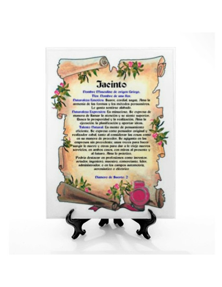 Azulejo personalizado com 1 nome + suporte