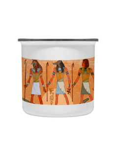 Antigo copo de latão esmaltado egípcio 2