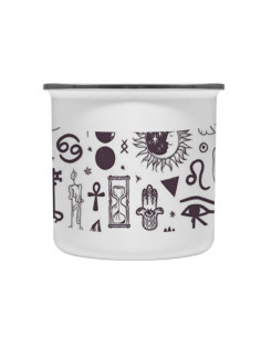 Ícones esotéricos de caneca de latão vintage 2