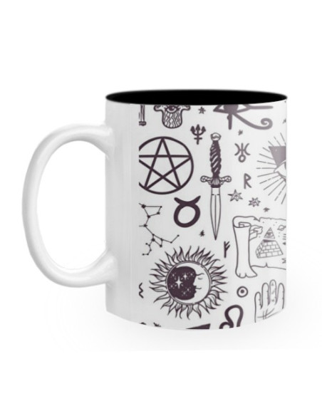 Caneca de cerâmica esotérica astral