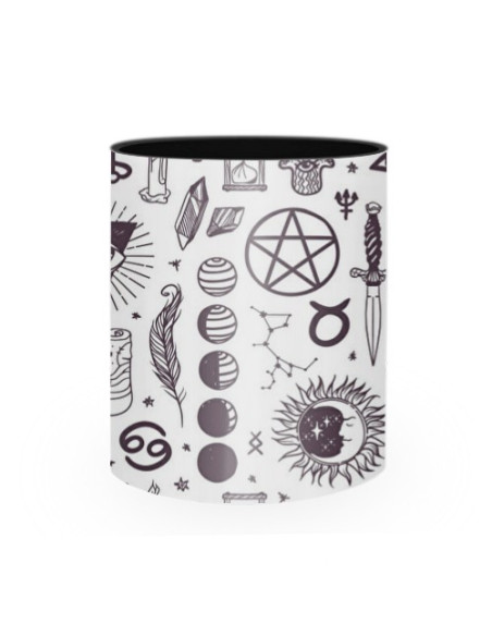 Caneca de cerâmica esotérica astral