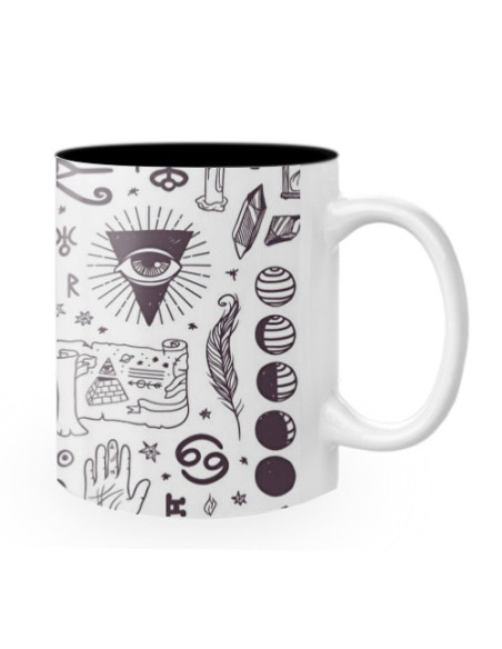 Caneca de cerâmica esotérica astral