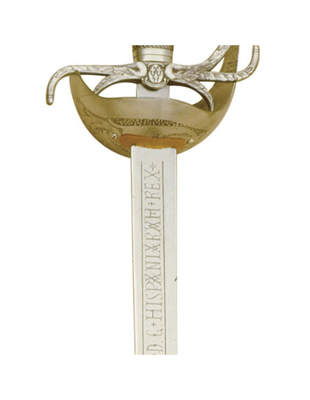 Carlos III Espada de ouro com gravuras