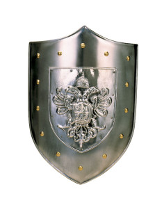 Escudo de Metal Águia de Duas Cabeças (63x43 cms.)