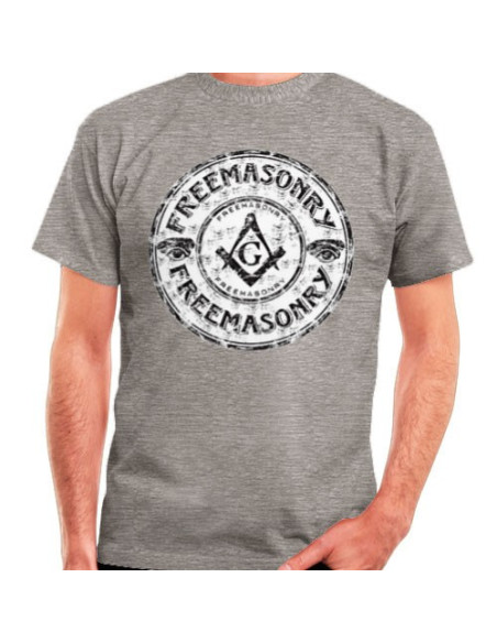 T-shirt Freemasonry cinza, manga curta