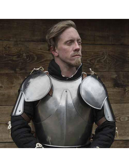 Par de ombreiras de soldado medieval