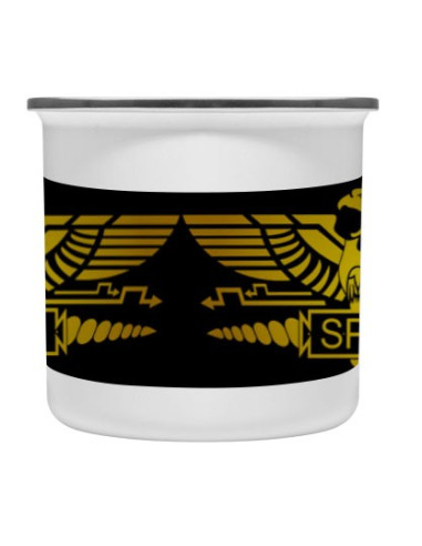 Antigo copo de latão esmaltado Roman Legion SPQR