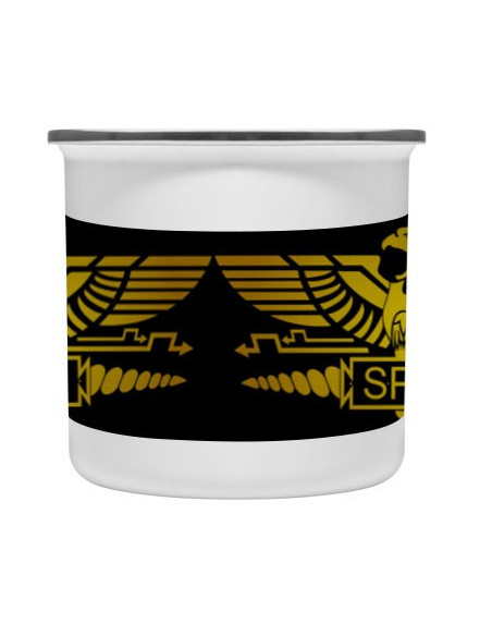 Antigo copo de latão esmaltado Roman Legion SPQR