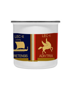 Caneca vintage de latão esmaltado 4 Legiões Romanas 2