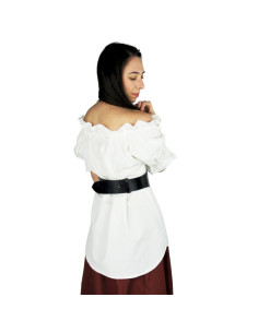 blusa manga curta medieval