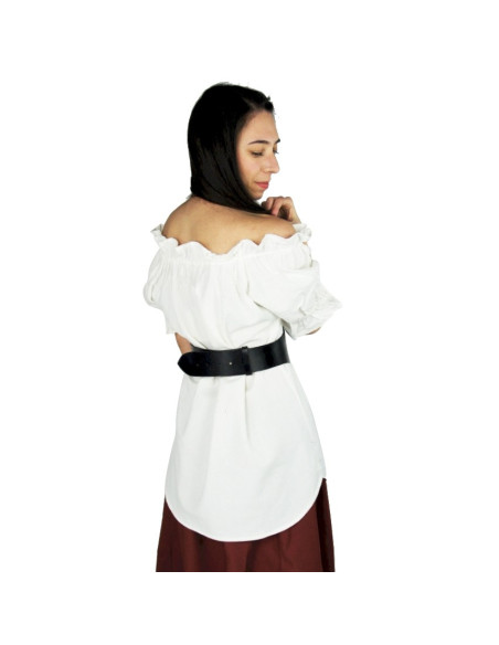 blusa manga curta medieval