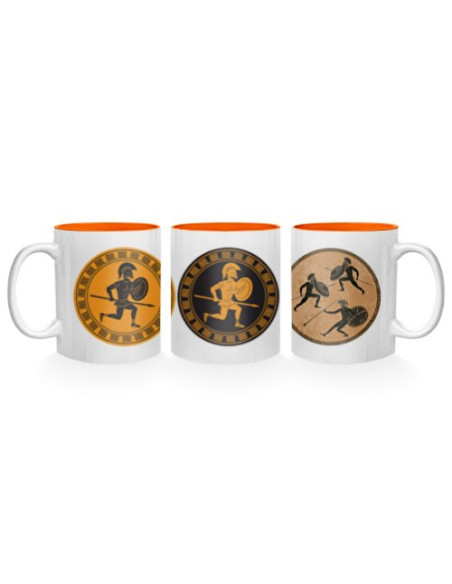 Caneca Cerâmica Guerreiros Espartanos
