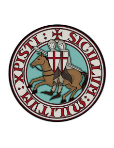 Ímã Redondo Cavaleiros Templários (7,4 x 7,4 cms.)