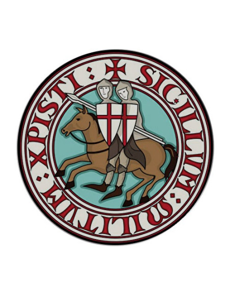 Ímã Redondo Cavaleiros Templários (7,4 x 7,4 cms.)