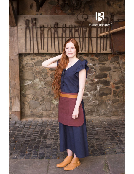 Vestido Medieval Mulher Agga Azul