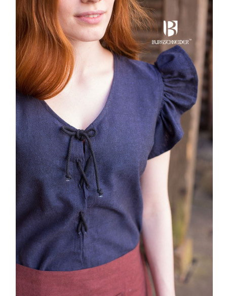 Vestido Medieval Mulher Agga Azul